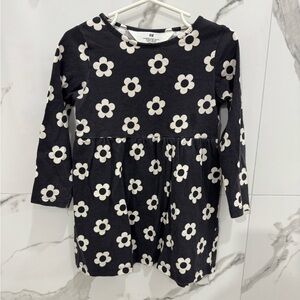 H&M Black and White Floral Dress